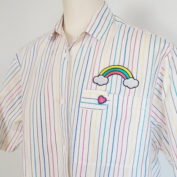 Refashioned Rainbow Blouse (M/L) - Picture 4 of 7